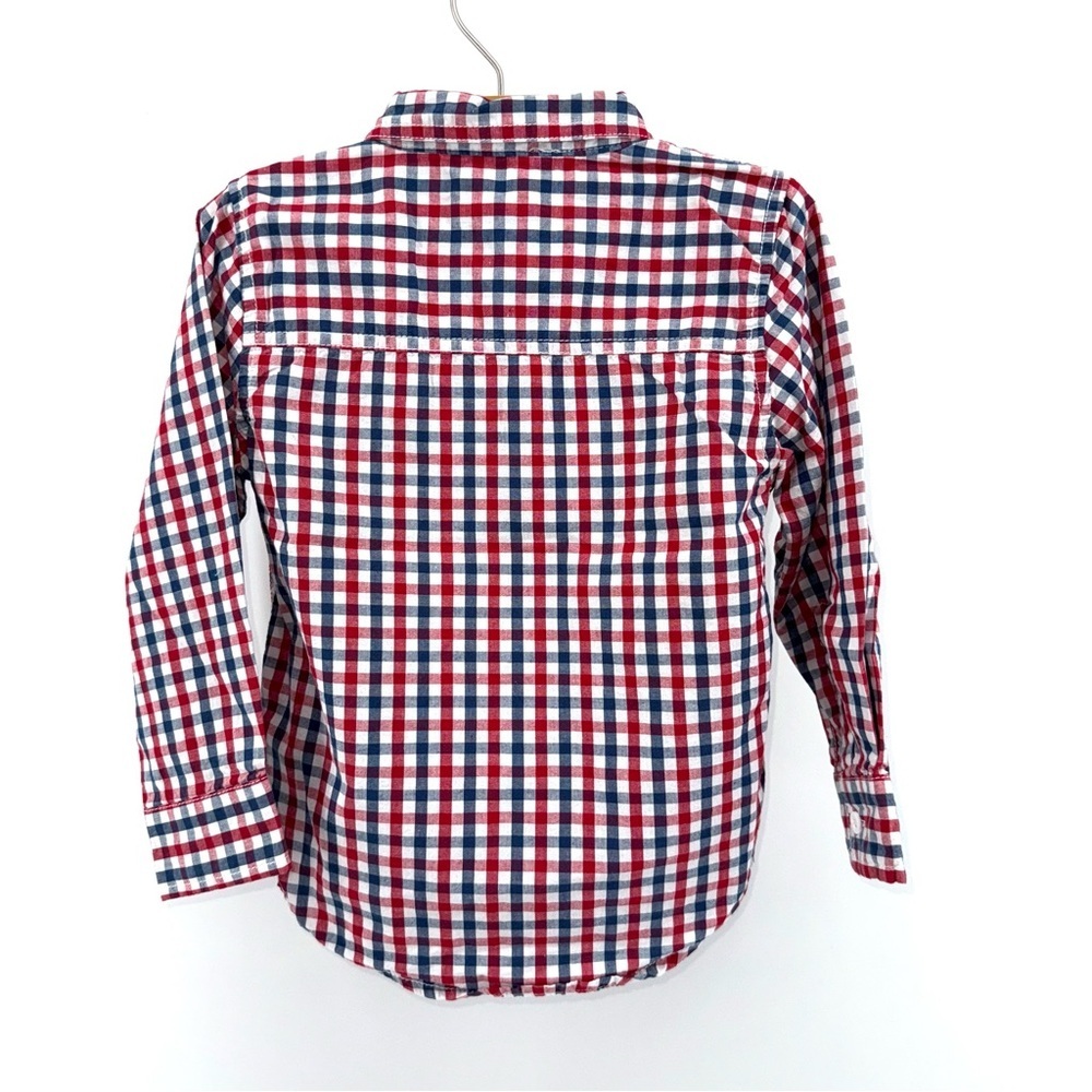 Pumpkin Patch Checkered Button Down Shirt - Red, Blue, White - Picture 2 of 4